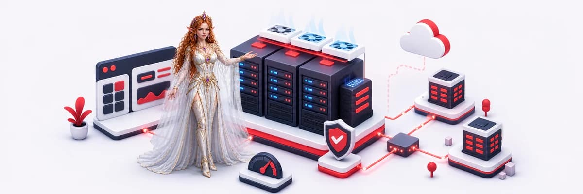 Lily presenting an efficient server cluster with cooling, regional nodes, security, and performance controls