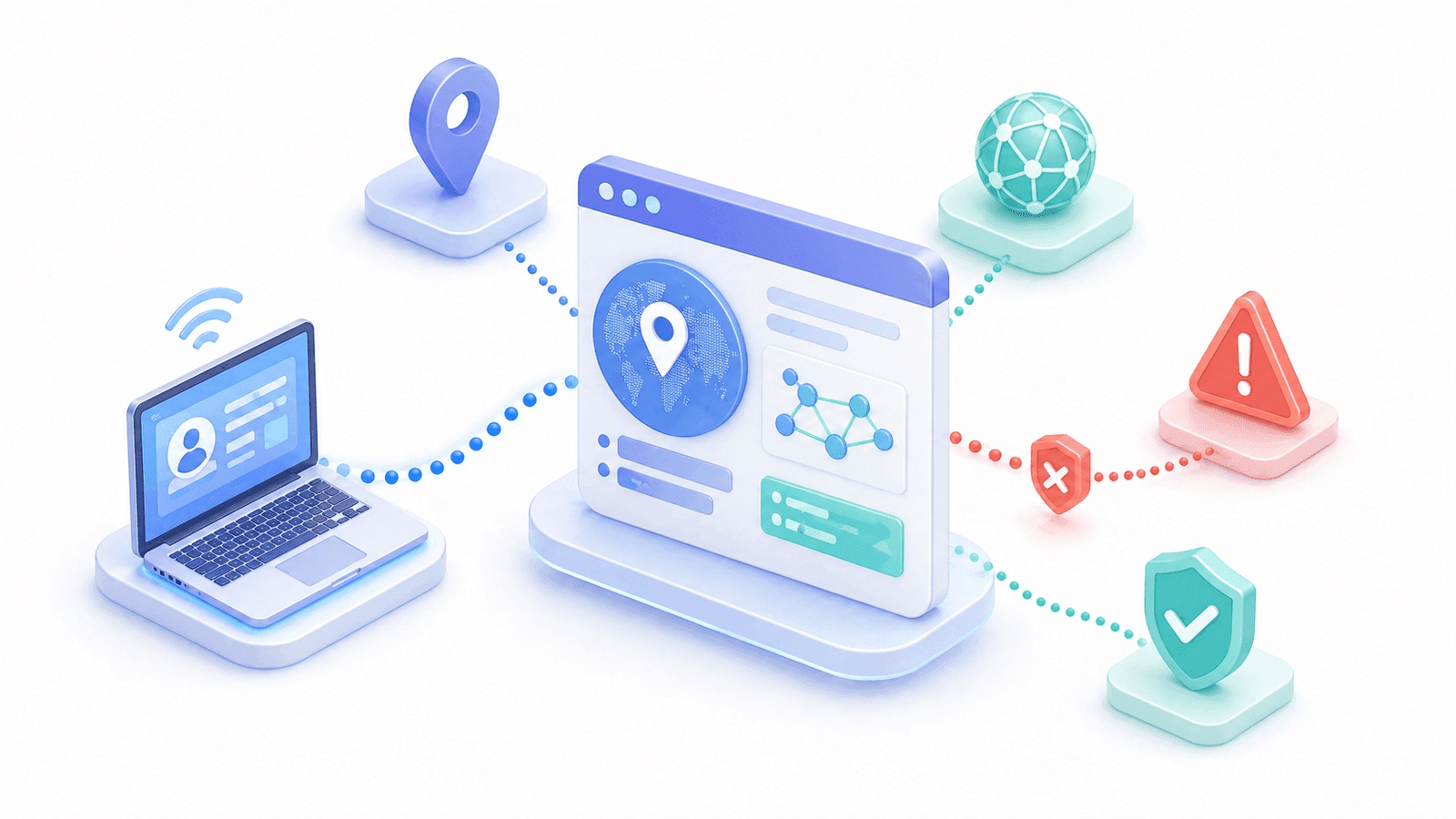 Illustration of IP address risks and protective controls